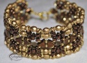 Pattern Puca Bracelet Golden Chocolate uses Kheops Foc with bead purchase
